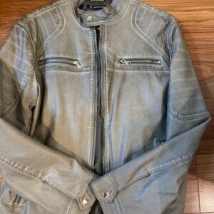 INC Faux Leather Moto Jacket